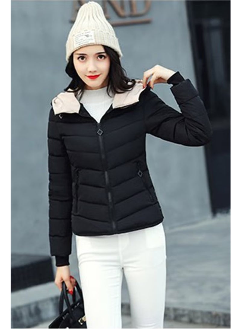 Barbora Winter Hooded Women's Puffer Jacket 1912BLACK4 - Image 2